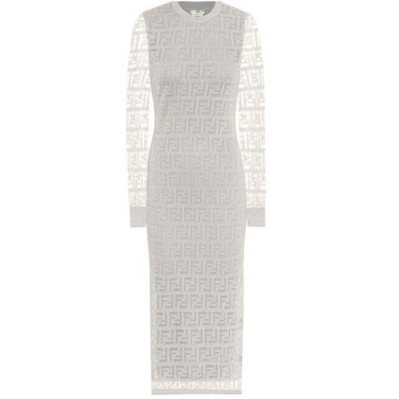 NWT FENDI FF Pattern Midi Dress - Picture 1 of 6